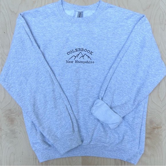 Embroidered Crewneck Sweatshirt - Colebrook NH - Picture 2 of 4